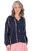 Cape May Blouse Navy in Cotton Blend