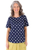 Cyan Spot Top Navy