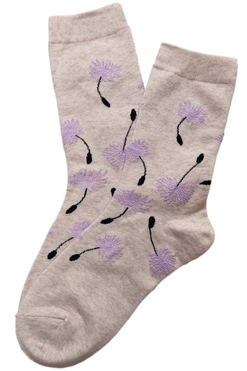 Olga de Polga dandelion beige and lilac socks