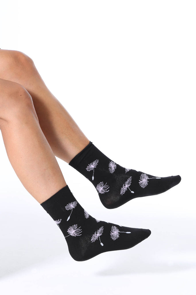 Olga de Polga black dandelion socks