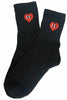 Heart Face Socks Black