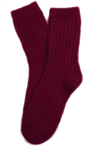 Luscious Angora Socks Merlot