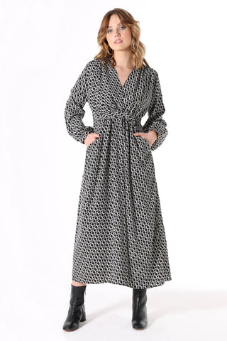 Signature Tie Dress Black