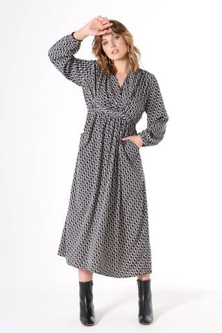 Signature Tie Dress Green in Viscose