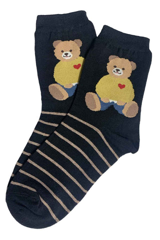 Ted on Stripes Socks Black