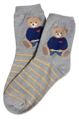 Ted on Stripes Socks Grey