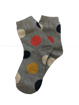 Super Spot Cotton Socks Grey