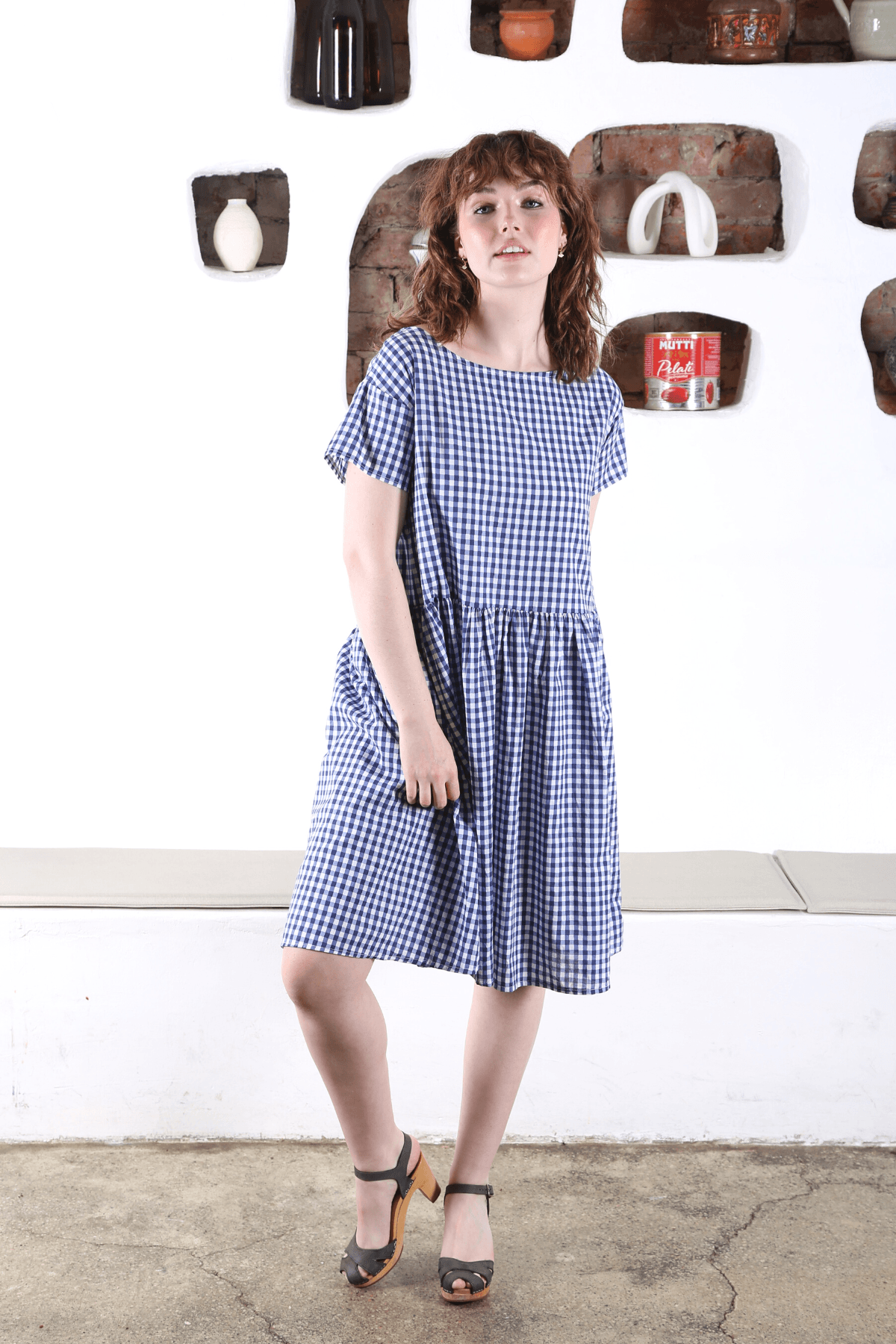 City chic gingham dress clearance