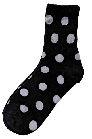 Medium Spot Socks Black
