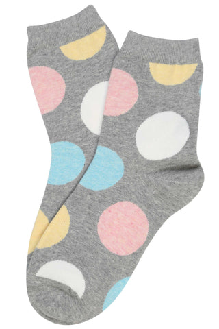 Spot the Dot Cotton Socks Grey