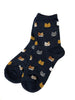 Kitchen Cats Cotton Socks Navy