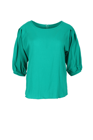 Pacific Blouse Parakeet Green in Seersucker