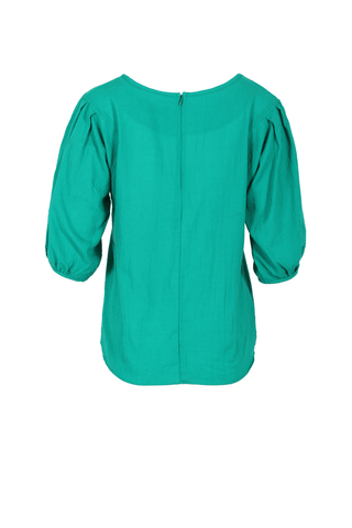 Pacific Blouse Parakeet Green in Seersucker