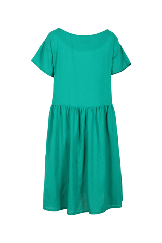Pacific Drop Waist Dress Parakeet Green in Seersucker