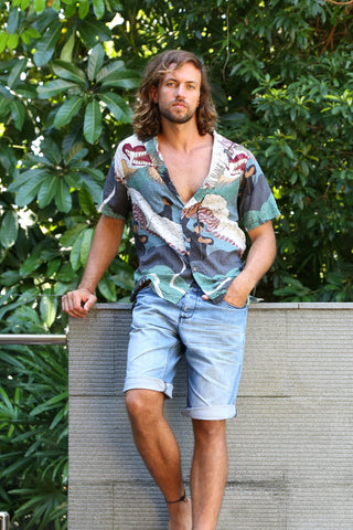 Festival Hawaiian Shirt Green