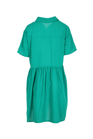 Pacific Villa Dress Parakeet Green in Seersucker
