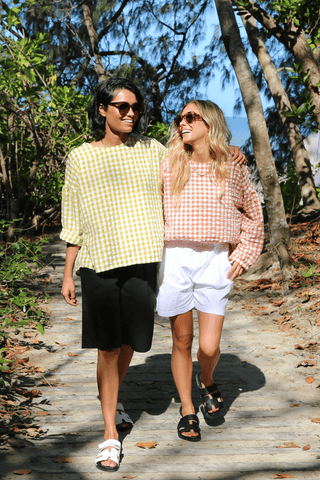 Suzanna Havana Blouse Lime Green in Cotton