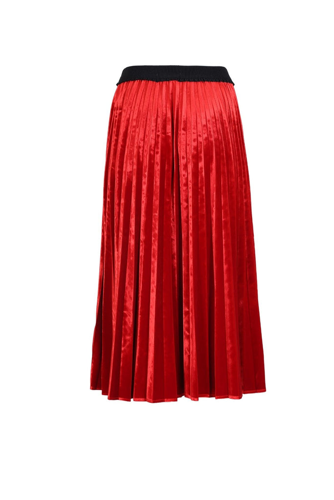 Mirage Velvet Pleated Skirt Red – Olga de Polga
